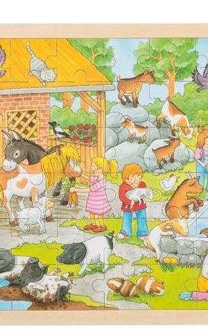 Puzzel Op de kinderboerderij (48 stukjes)